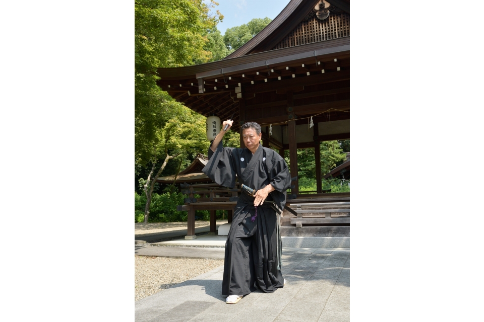 Samurai Experience—A performance of Kyoto Yamauchi Ha Iai Battojutsu and test cutting demonstration 　Photo6