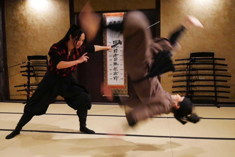 Ｉga Ninjas are coming back to Kyoto “ an Ｉga style ninja play and an experience of shuriken”　　Photo1